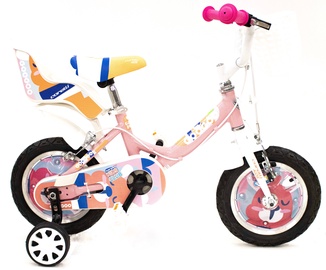 Детский велосипед Corelli Googoo 413819, синий/белый/oранжевый/розовый, 12″