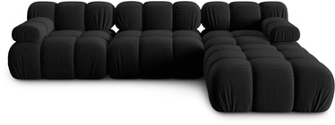 Moduļu dīvāns Micadoni Home Bellis, melna, 282 x 188 cm x 63 cm