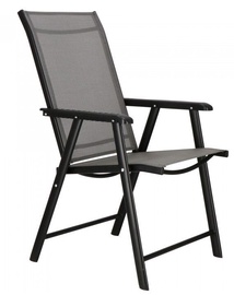Dārza krēsls Springos GC0022, melna/pelēka, 56 cm x 57 cm x 96 cm