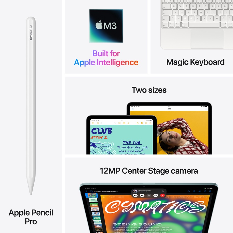 Планшетный компьютер Apple iPad Air M3 Wi-Fi + Cellular, 13″, 8GB/128GB, 5G, space grey