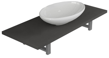 Vannitoa mööblikomplekt VLX 279350, valge/hall, 40 x 90 cm x 16.3 cm