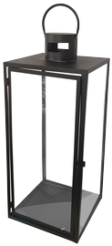 Фонарь ArtFlow Josephine, стекло/металл, 68 см, черный