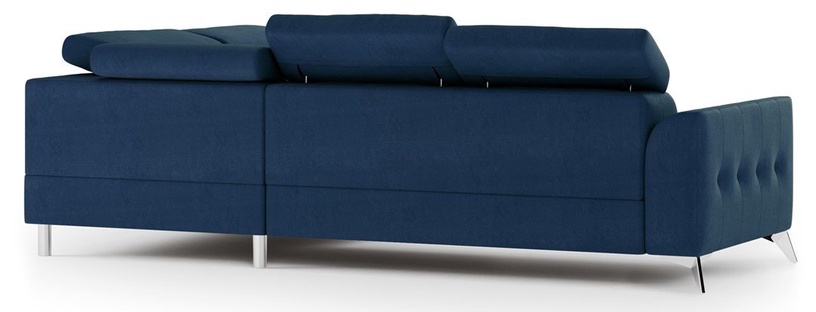 Stūra dīvāns-gulta Homede Malo R, tumši zila, labais, 268 x 201 cm x 93 cm
