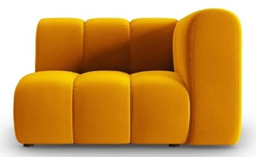 Элемент модульного дивана Micadoni Home Lupine Velvet, желтый, правый, 114 x 87 см x 70 см