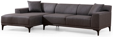 Угловой диван Hanah Home Petra, антрацитовый, левый, 1440 x 250 см x 69 см