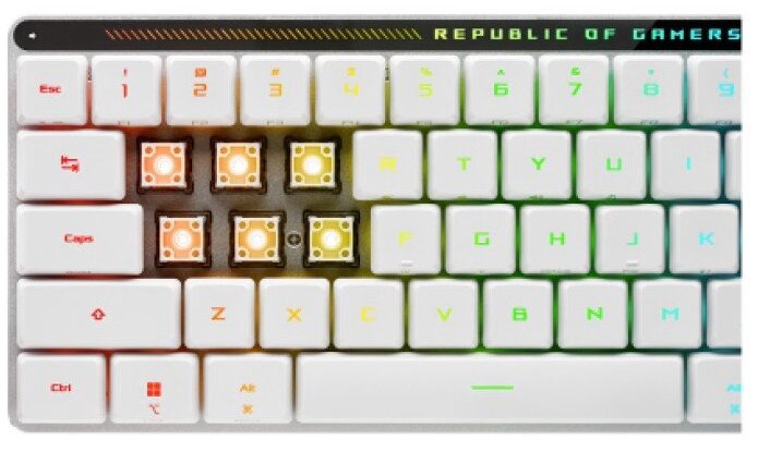 Клавиатура Asus ROG Falchion RX, DE, белый, беспроводная