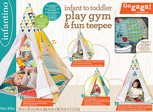 Infantino play gym sales & fun teepee