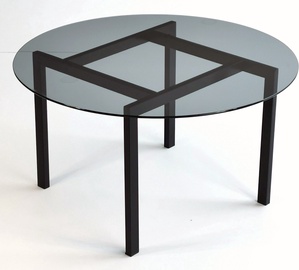 Kafijas galdiņš Kalune Design Balance, melna, 750 mm x 750 mm x 420 mm