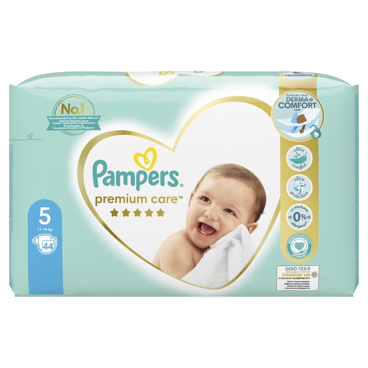 Autiņbiksītes Pampers Premium Care, 5 izmērs, 18 kg, 44 gab.