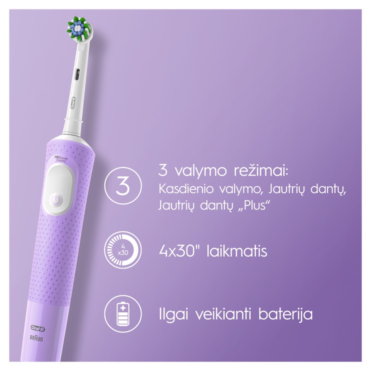 Elektriskā zobu birste Oral-B Vitality Pro, violeta