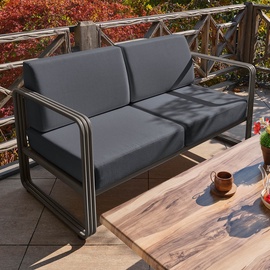 Скамейка Kalune Design, антрацитовый, 70 см x 151 см x 66 см