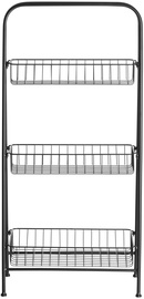 Полка с колесами 4Living, черный, 30 см x 51 см x 104 см