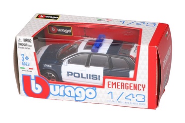 Rotaļlietu policijas automašīna Bburago, daudzkrāsaina