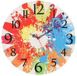 Sienas kvarca pulkstenis Wallity 238HMA3104, daudzkrāsaina, kokskaidu plāksnes (mdf), 40 cm x 40 cm, 40 cm