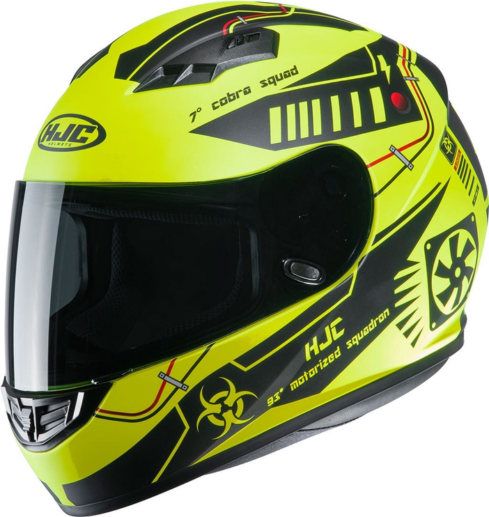 Motocikla ķivere Hjc CS15 Tarex, S, melna/dzeltena