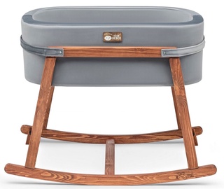 Люлька для младенцев Kalune Design Hier Cradle, серый/дубовый, 90 x 58 см