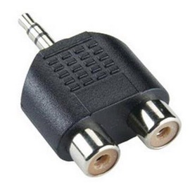 Adapter Sbox 3.5mm Male to Dual RCA Female, must