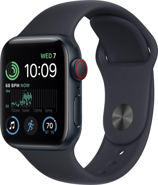 Умные часы Apple Watch SE GPS + Cellular 40mm Aluminum LT, черный