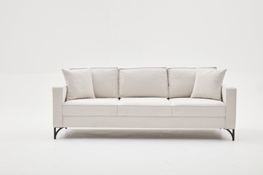 Dīvāns Hanah Home Berlin, melna/krēmkrāsa, 91 x 220 x 83 cm