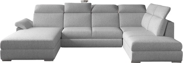 Stūra dīvāns Evanell Grande 81, pelēka, kreisais, 216 x 330 x 102 cm