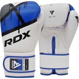 Боксерские перчатки RDX F7 BGR-F7U-14oz, синий/белый, 14 oz