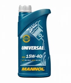 Motoreļļa Mannol Universal 15W - 40, minerālu, vieglajam auto, 1 l