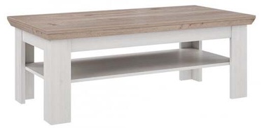 Журнальный столик Forte Iloppa, белый/дубовый, 120.6 см x 60.4 см x 45.3 см