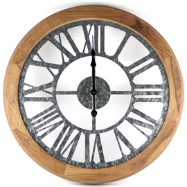 Настенные кварцевые часы Platinet Birmingham 45562, коричневый/черный, дерево/металл, 50 см x 50 см, 50 см