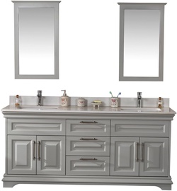 Комплект мебели для ванной Kalune Design Huron 72, серый, 54 x 180 см x 86 см