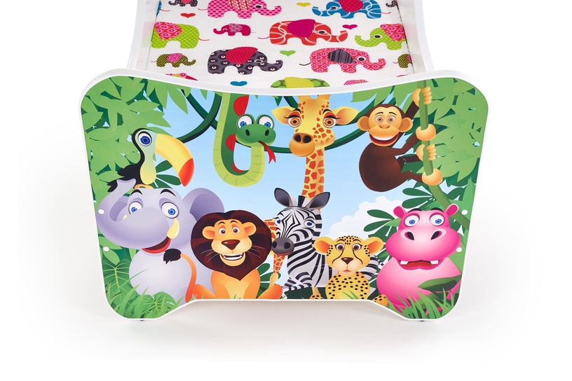 Детская кровать Happy Jungle, белый/многоцветный, 145 x 76 см