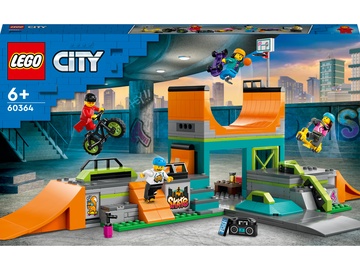 Konstruktorius LEGO City Gatvės riedlenčių parkas 60364, 454 vnt.