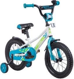 Bērnu velosipēds Novatrack Valiant 14 143VALIANT.WT9, zila/balta/zaļa, 14"