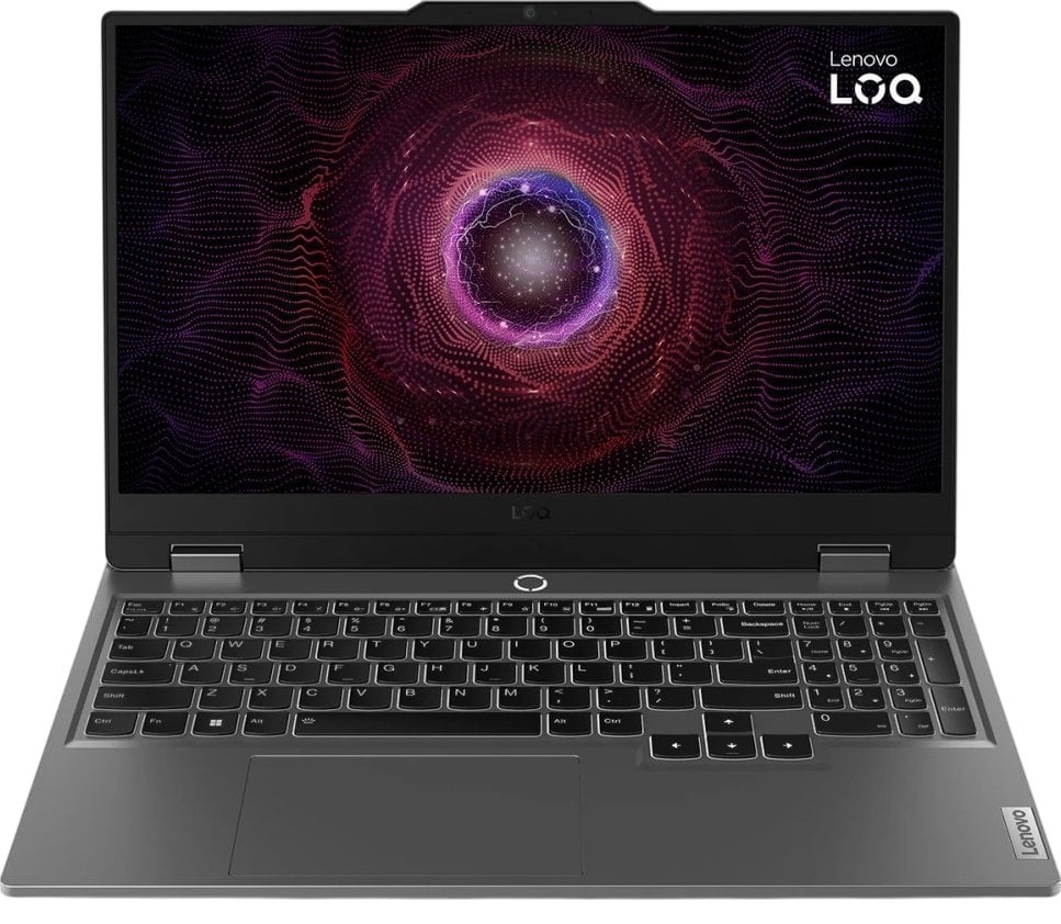 NešiojamaskompiuterisLenovoLOQ15ARP9,AMDRyzen™77435HS,16GB,512GB,15.6",NvidiaGeForceRTX4070,pilka