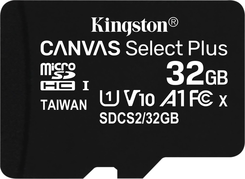 Atmiņas karte Kingston CL10 MICRO SD + ADAPTER, 32 GB