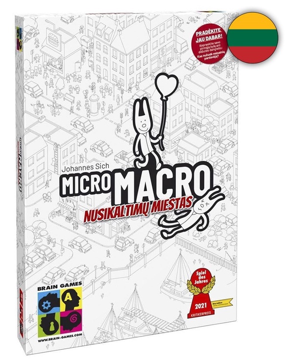 Lauamäng Brain Games MicroMacro: nusikaltimų miestas, LT