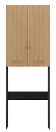 Шкаф над стиральной машиной Pola DD, дубовый/антрацитовый, 30 см x 64 см x 180 см