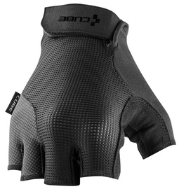Velo cimdi Cube Comfort Short Finger, melna/pelēka, XS