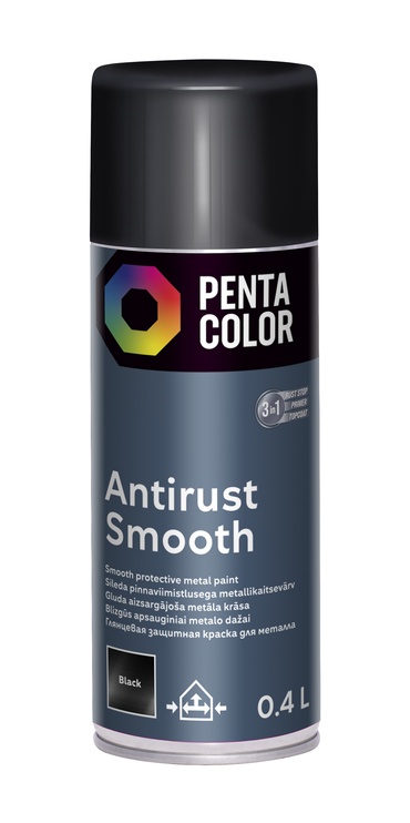 Краски в аэрозоле Pentacolor Smooth Effect, декоративный, черный, 0.4 л