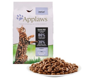 Sausā kaķu barība Applaws Adult Cat, vistas gaļa/pīles gaļa, 7.5 kg