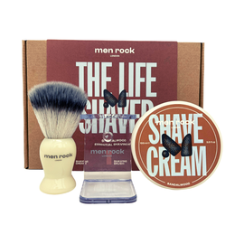 Komplekts Men Rock The Life Shaver Sandalwood Essential Shaving Kit