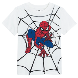 T-krekls pavasaris/vasara, bērniem Cool Club Spider Man LCB2810890, balta, 122 cm