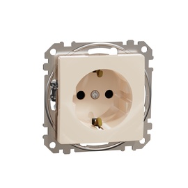 Ligzda Schneider Sedna Design, Iezemēta rozete, IP20, bēša