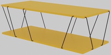 Журнальный столик Kalune Design Labranda, черный/желтый, 50 см x 120 см x 30 см