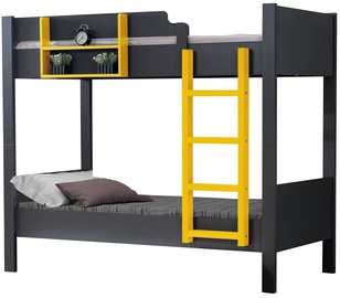 Двухъярусная кровать Kalune Design Asya 106DNV1281, желтый/антрацитовый, 106 x 206 см