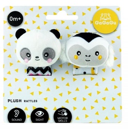 Погремушка Tm Toys Panda/Monkey, белый/черный/серый, 2 шт.