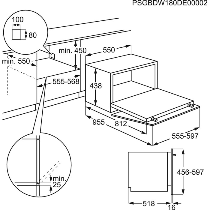 Stalinė indaplovė Electrolux ESF2400OK, juoda