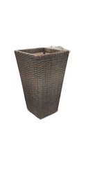 Puķu pods 4767, plastmasa/dabiskās šķiedras, Ø 28 cm, brūna