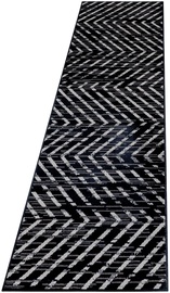 Ковровая дорожка Ayyildiz Base Geometric, белый/черный, 250 см x 80 см