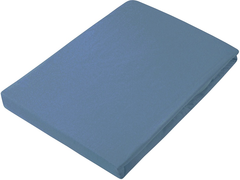 Voodilina Tess THK-071315, tumesinine, 160 x 200 cm, kummiga