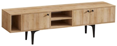 TV galds Kalune Design Reina, brūna/melna, 1800 mm x 400 mm x 470 mm